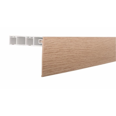 Listwa maskująca kolor dąb do karnisza sufitowego PVC KM 64mm