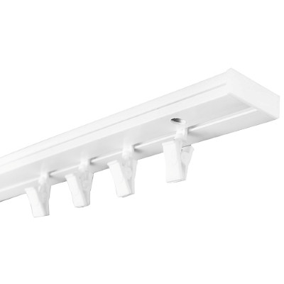 Karnisz sufitowy PVC KM jednobiegowy 160cm z żabkami (kpl)